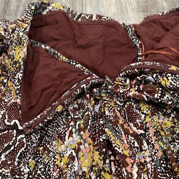 Free People Brown Snake Print Saturday Sun Mini Skirt size 6 - Picture 9 of 11